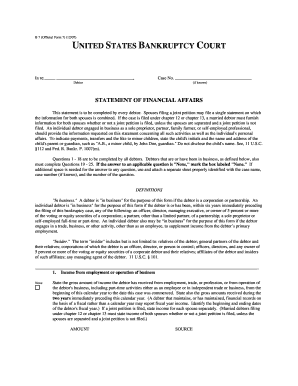 US Bankruptcy Court Form 7