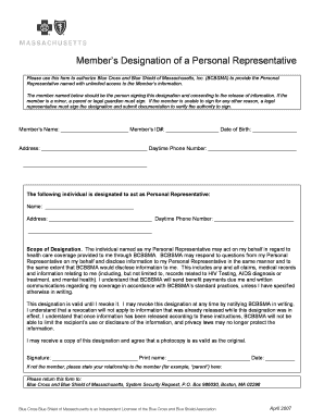 Member’s Designation of a Personal Representative