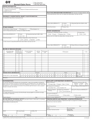 Dental Claim Form