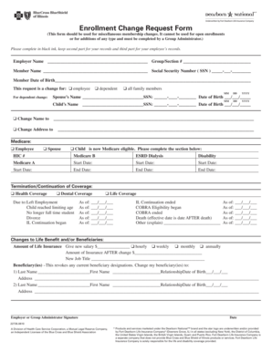 Enrollment Change Request Form
