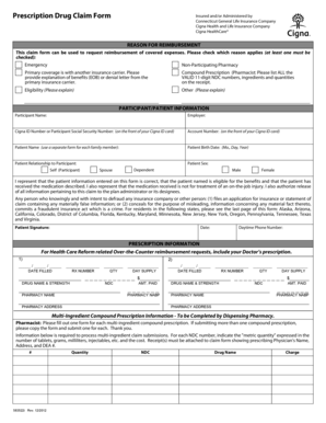 Prescription Drug Claim Form