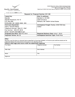 Request for Proposal - Pacific Northwest National Laboratory