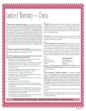 Rheem Limited Warranty Parts