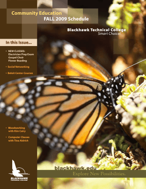 Blackhawk Technical College Fall 2009 Community Education Schedule