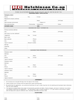 Business Credit Application