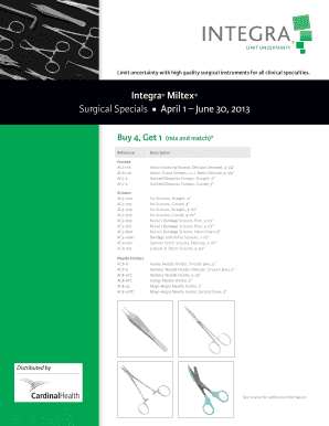 Integra Miltex Surgical Specials Promotion