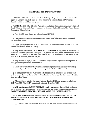 NGB Form 62E Application