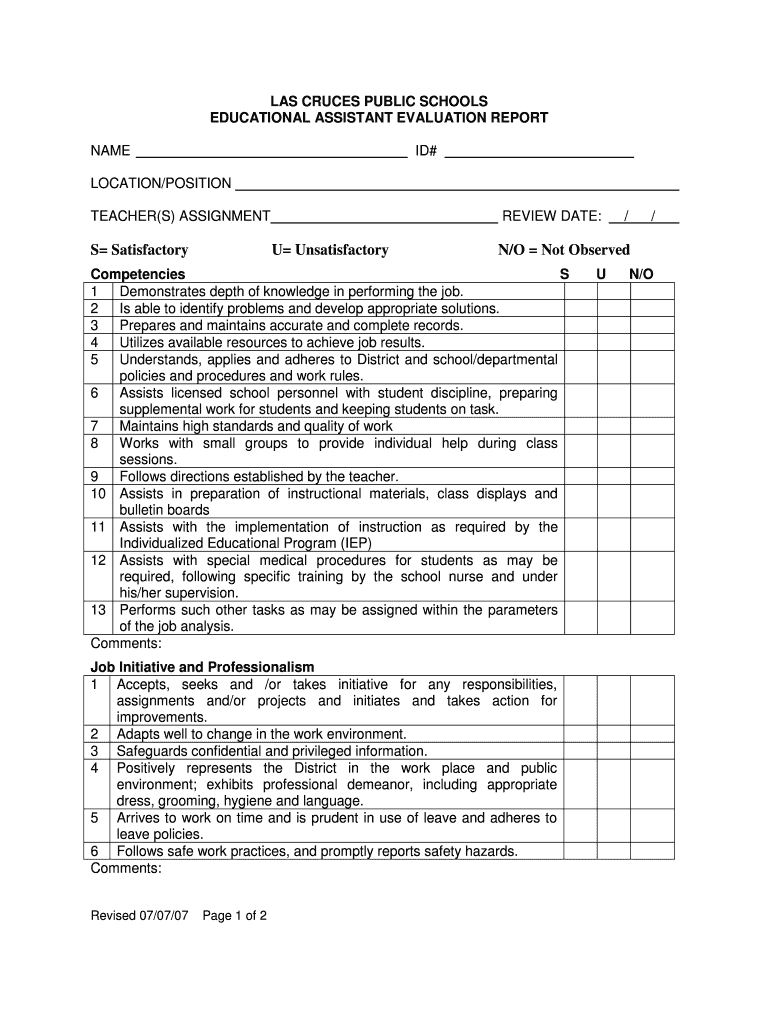 Teacher Evaluation Form For Students Doc Fill Online Printable 