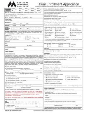Dual Enrollment Application Form