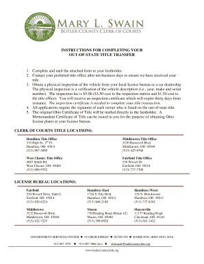 Ohio Out-of-State Title Transfer Form