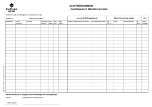 Swedish Slaughter Reporting Form