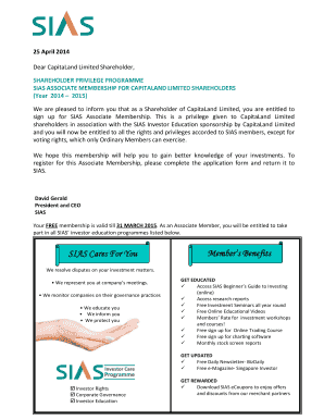 SIAS Associate Membership Application