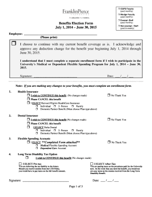 Benefits Election Form