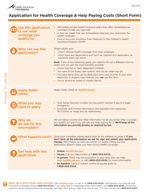 Health Coverage Application Form