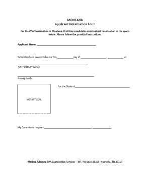 how to fill montana applicant notarization form