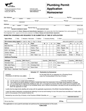 Plumbing Permit Application