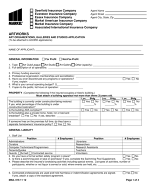 Art Organizations Application Form