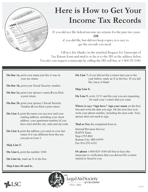 Request for Transcript of Tax Return