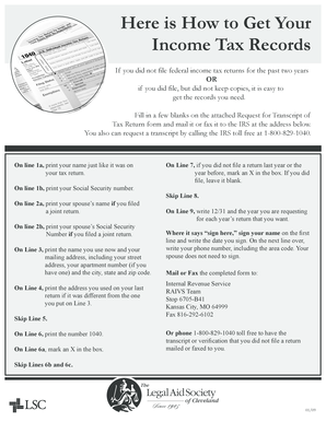 Request for Transcript of Tax Return