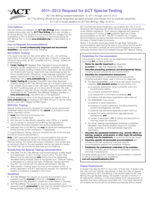 ACT Special Testing Request Form