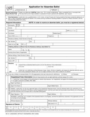 Wisconsin Absentee Ballot Application