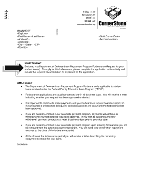 Department of Defense Loan Repayment Program Forbearance Request