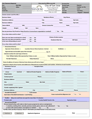 City of San Jose Permit Application