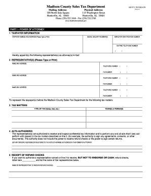 Madison County Power of Attorney