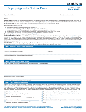 Texas Property Appraisal Notice of Protest
