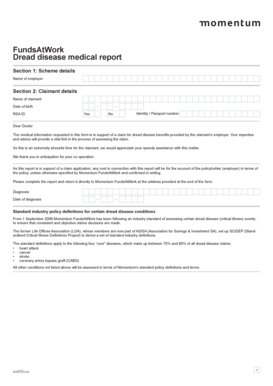 Dread Disease Medical Report