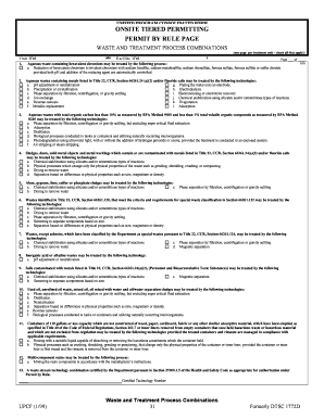 California Waste Treatment Process Form