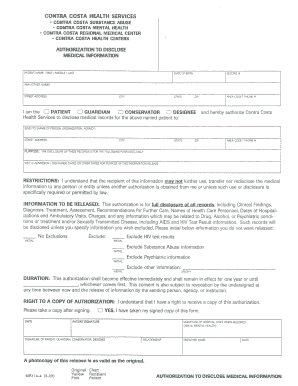 Authorization to Disclose Medical Information