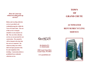 Grand Chute Refuse/Recycling Cart Request Form