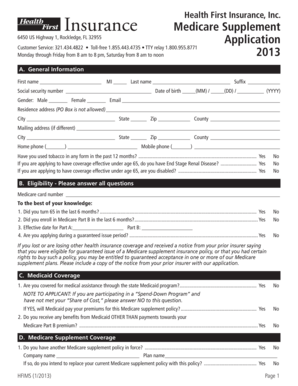 Medicare Supplement Application
