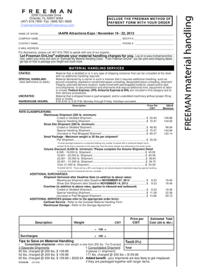 Freeman Material Handling Payment Form