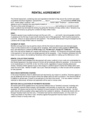 NY5K Corp Residential Lease Agreement