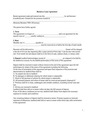 Residential Lease Agreement