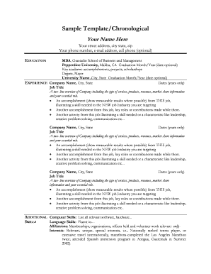 Resume Template