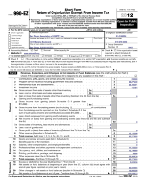 Form 990-EZ 2012