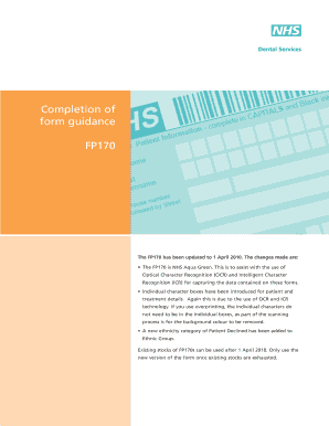 FP170 NHS Orthodontic Treatment Form