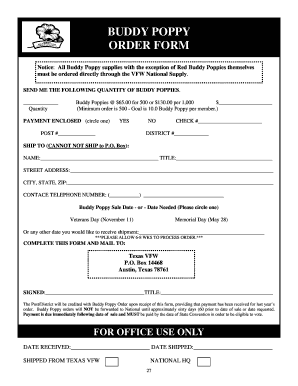 BUDDY POPPY ORDER FORM - texasvfw