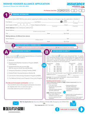 MDwise Hoosier Alliance Lifeline Application
