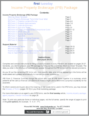 Income Property Brokerage (IPB) Package