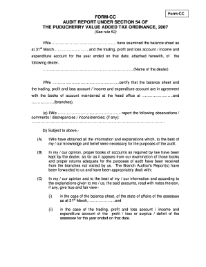 Trading and p l account format - cc format pdf