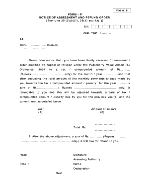 Puducherry VAT Refund Order