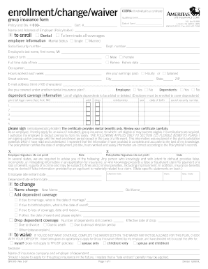 COBRA Dental Insurance Waiver Form