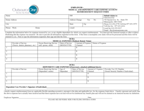 Medical and Dependent Care Expense Reimbursement Request Form