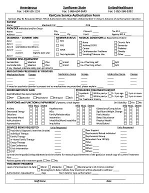 KanCare Service Authorization Form