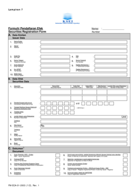 Securities Registration Form