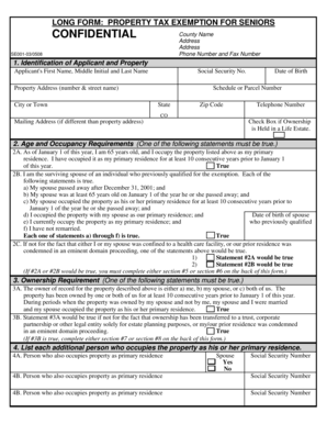 Property Tax Exemption for Seniors